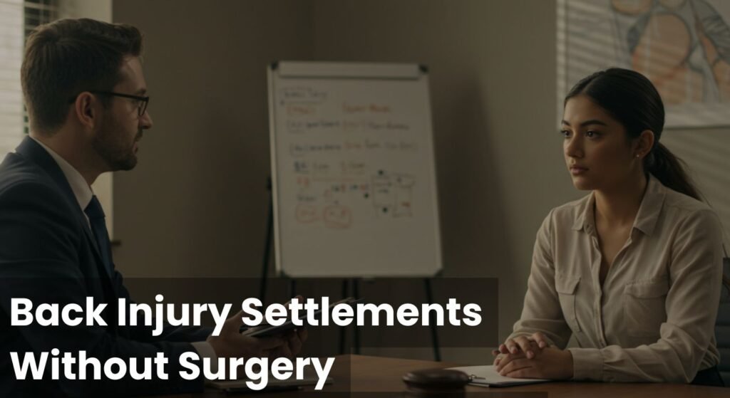 back injury settlement without surgery