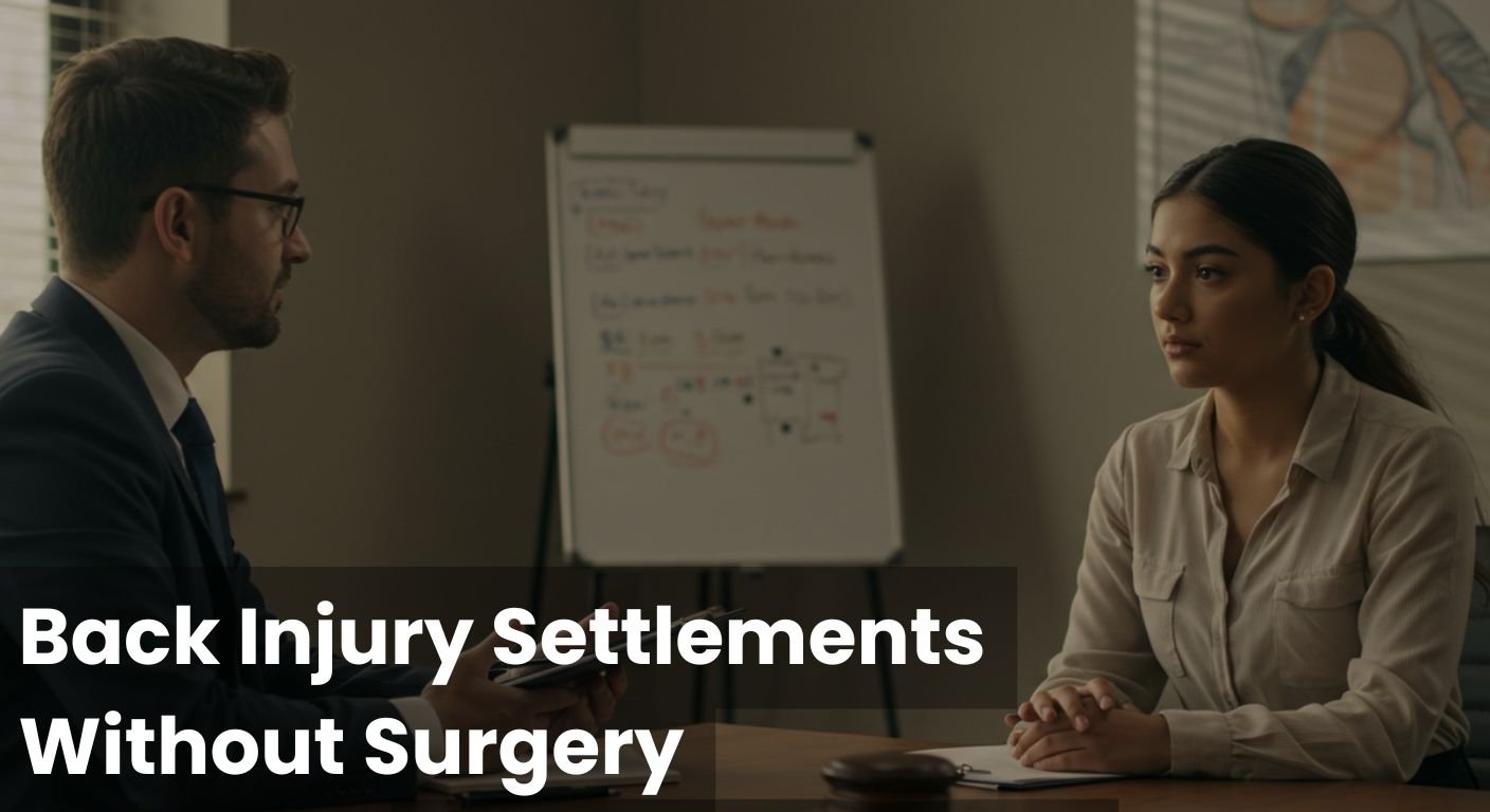 back injury settlement without surgery