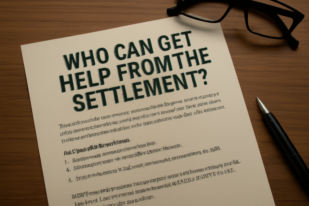 Who Can Get Help from the Settlement